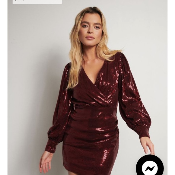 Dynamite sequins cross front PARTY dress - Picture 2 of 5